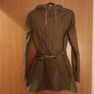 Columbia olive green rain jacket